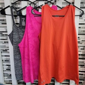 Lot of 3 Racer back tank tops size Medium